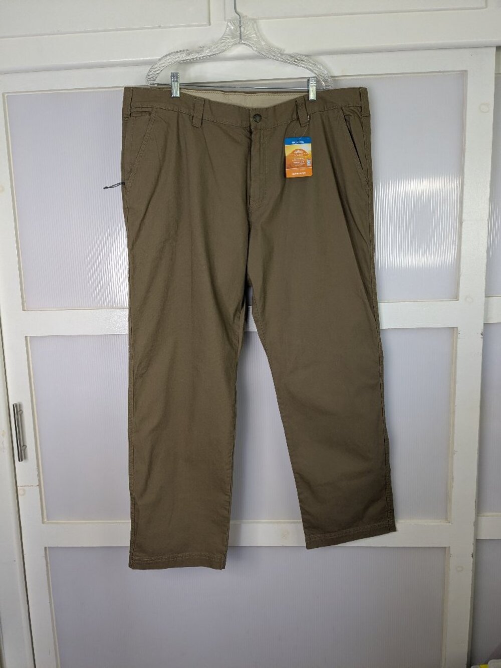 Columbia Flex ROC Pant Omni-Shade Sun Protection Khaki Beige Pants New Size 42